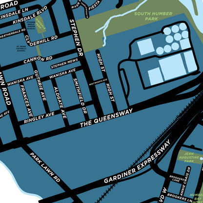 Humber Bay Neighbourhood Map Print