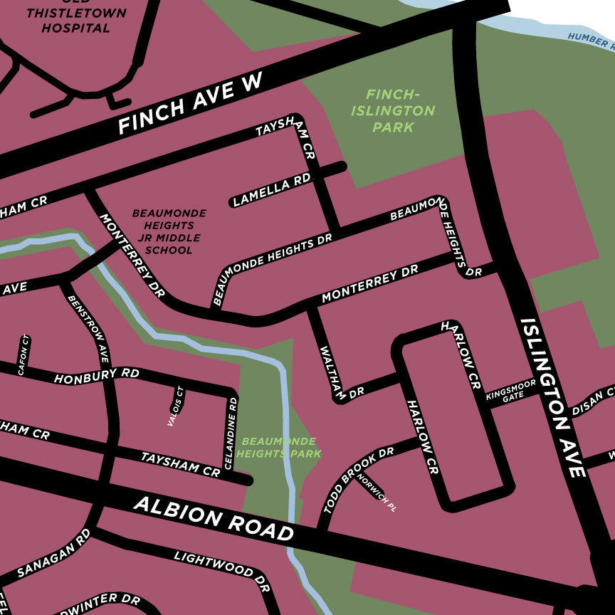 Thistletown Neighbourhood Map Print