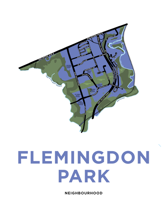 Flemingdon Park Neighbourhood Map Print