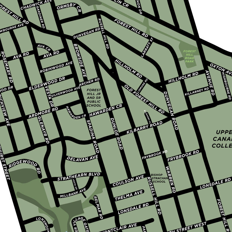 Forest Hill Neighbourhood Map Print