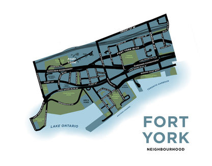 Fort York Neighbourhood Map Print