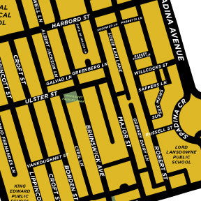 Harbord Village Neighbourhood Map Print