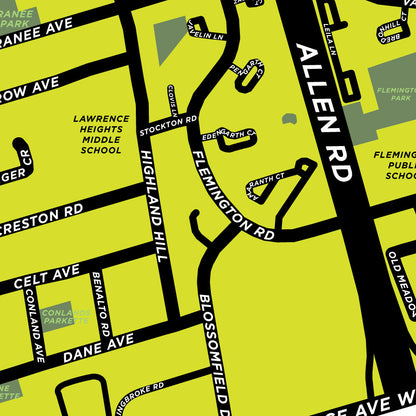 Lawrence Heights Neighbourhood Map Print