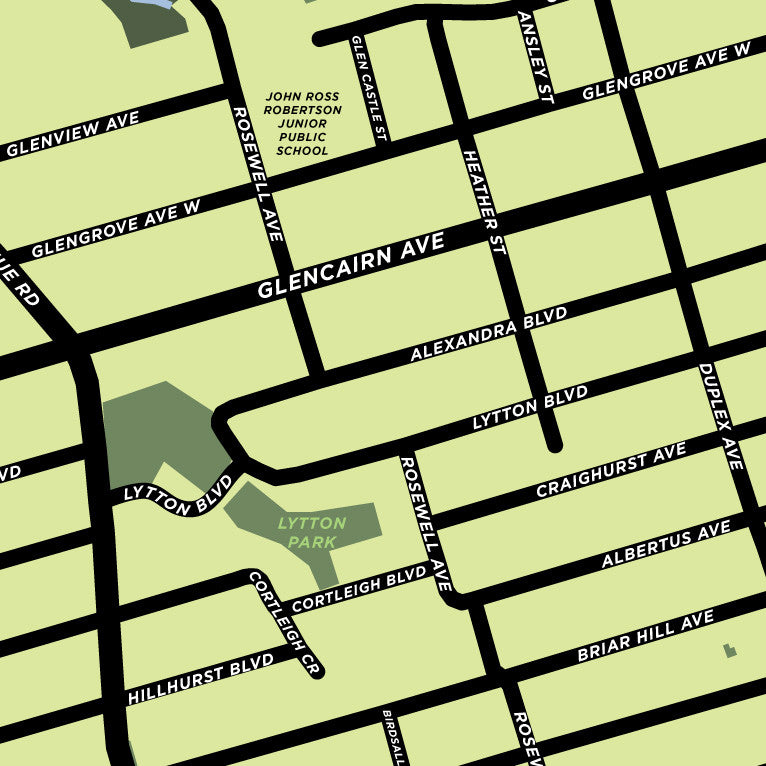 Lytton Park Neighbourhood Map Print