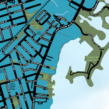 Mimico Neighbourhood Map Print