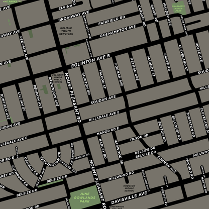 Mt. Pleasant Neighbourhood Map Print