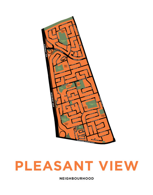 Pleasant View Neighbourhood Map Print