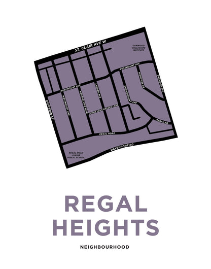 Regal Heights Neighbourhood Map Print