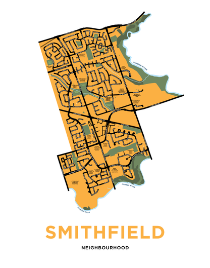 Smithfield Neighbourhood Map Print