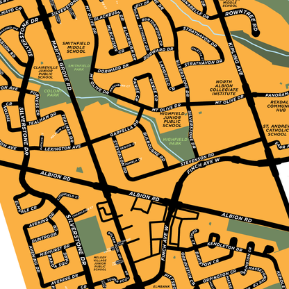 Smithfield Neighbourhood Map Print