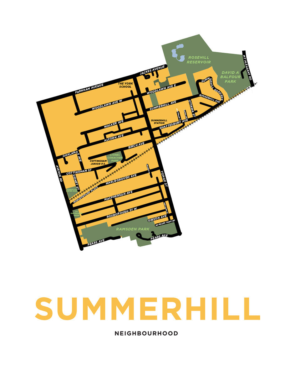 Summerhill Neighbourhood Map Print