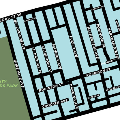 Trinity Bellwoods Neighbourhood Map Print