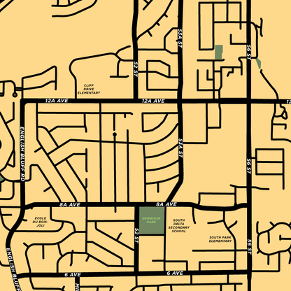 Tsawwassen Map Print