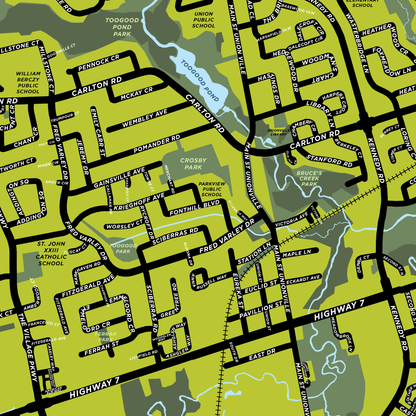 Unionville Neighbourhood Map Print