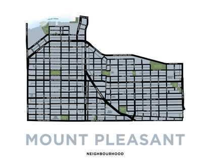 Mount Pleasant Neighbourhood Map Print