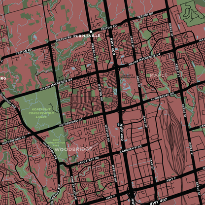 Vaughan Map Print