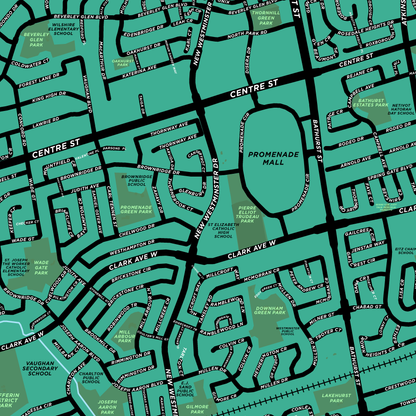 Thornhill Map Print (Vaughan Side)