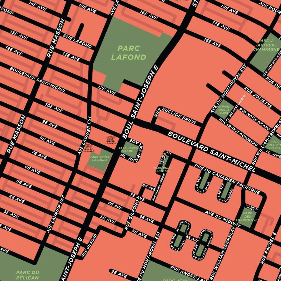 Vieux-Rosemont Map Print