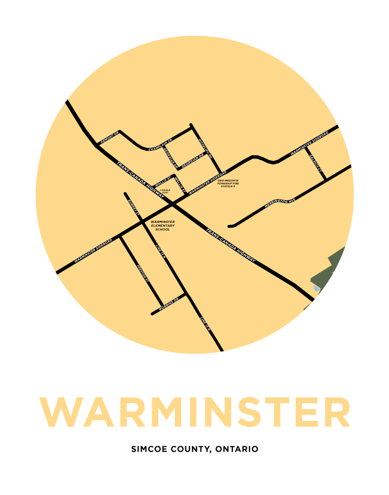 Warminster Map Print