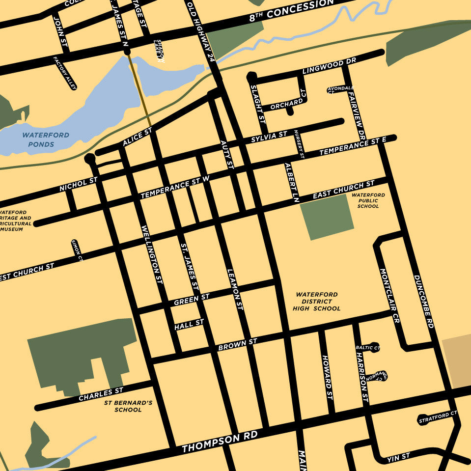 Waterford Map Print