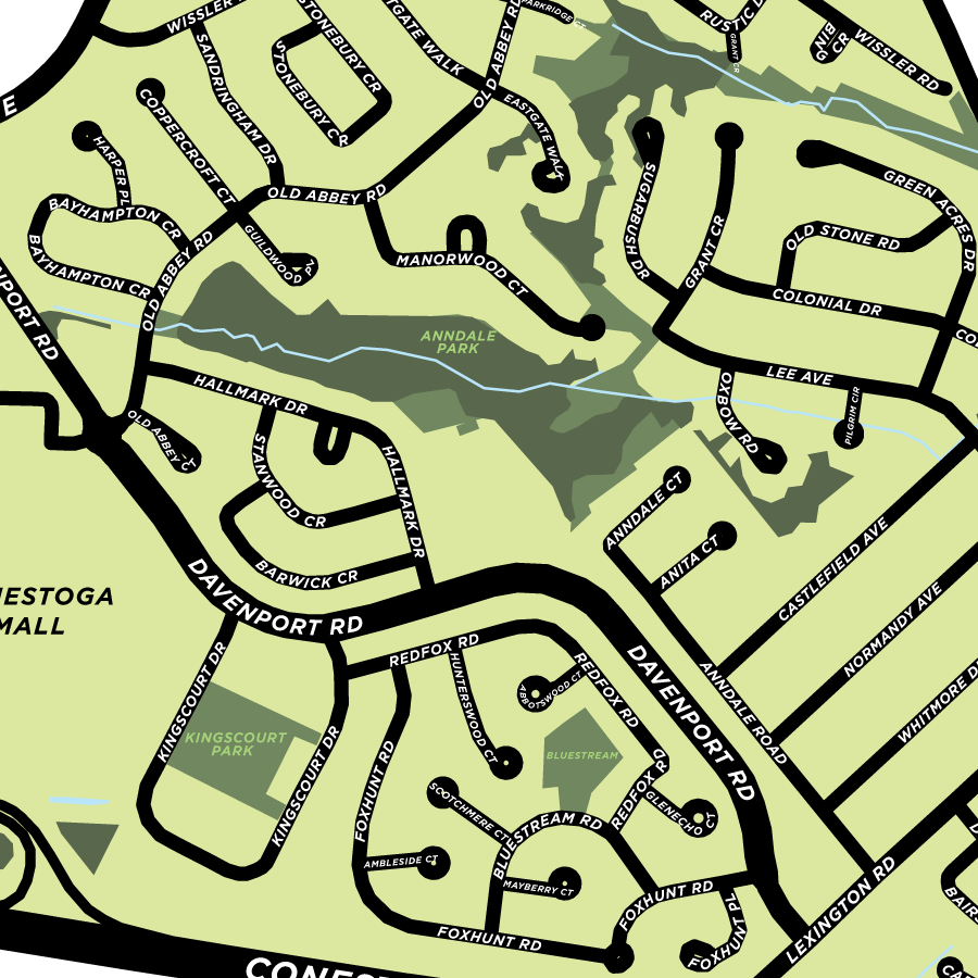 Colonial Acres Neighbourhood Map Print