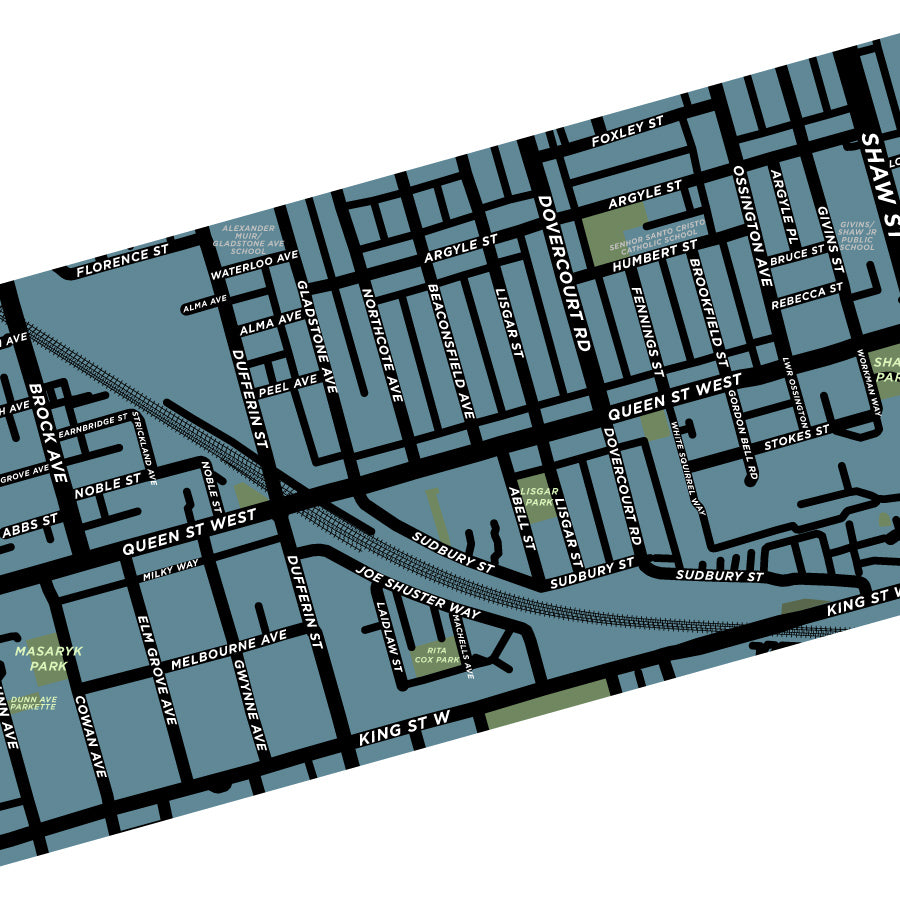 West Queen West Map Print