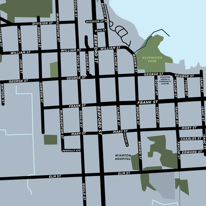 Wiarton Map Print