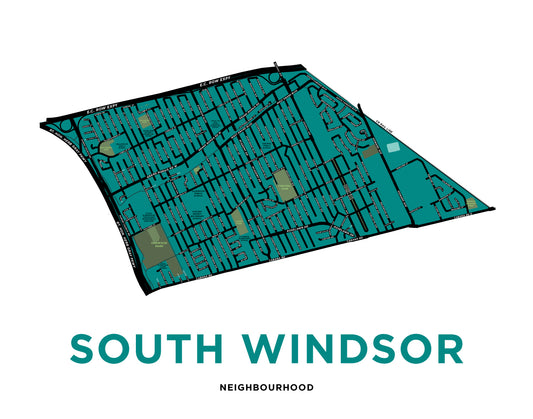 South Windsor Neighbourhood Map Print