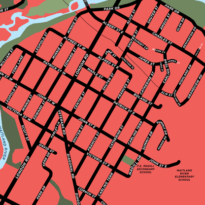 Wingham Map Print