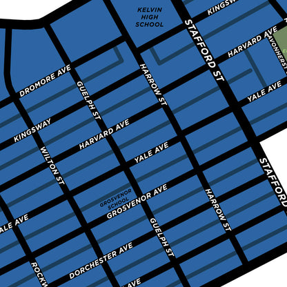 Crescentwood Neighbourhood Map Print