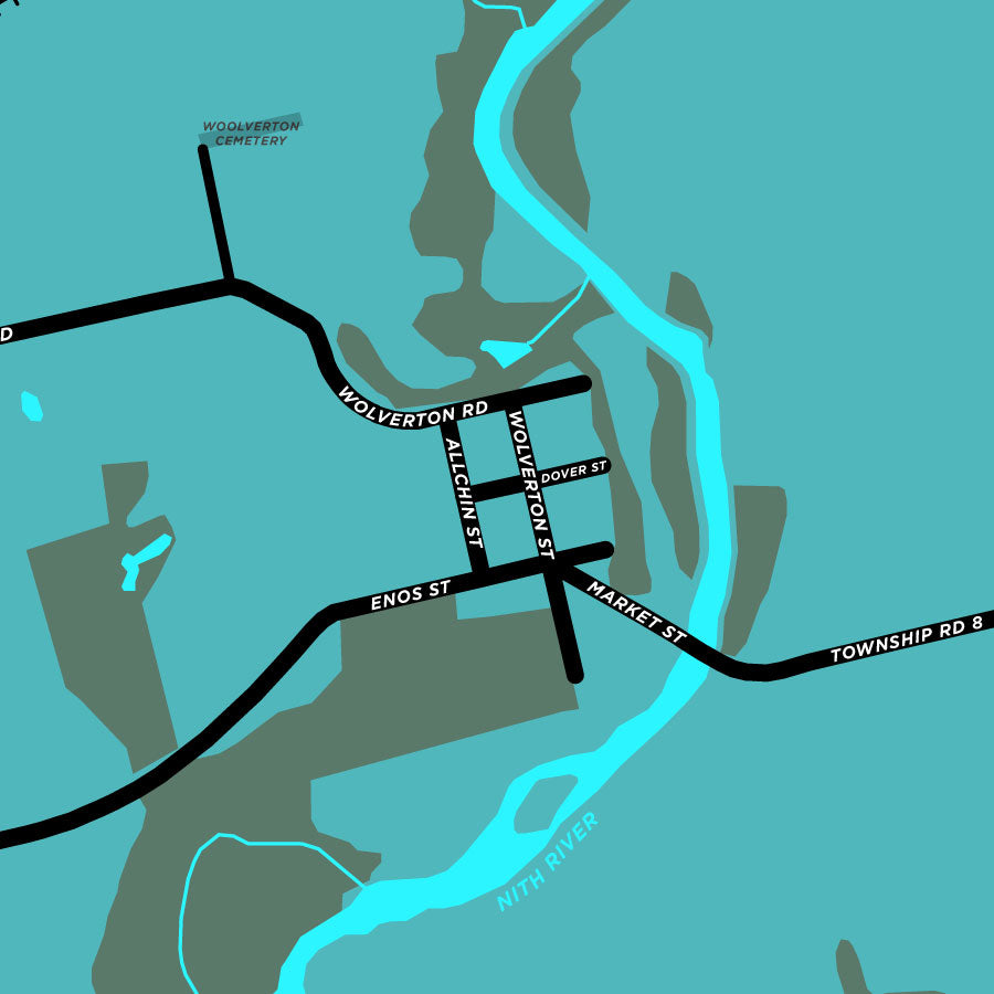 Wolverton Map Print (Oxford County, Ontario)