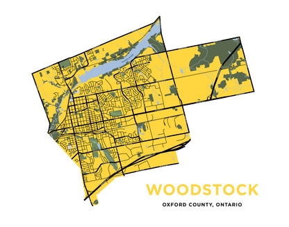 Woodstock Map Print