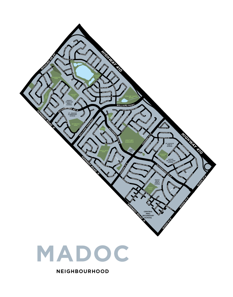 Madoc Neighbourhood Map Print