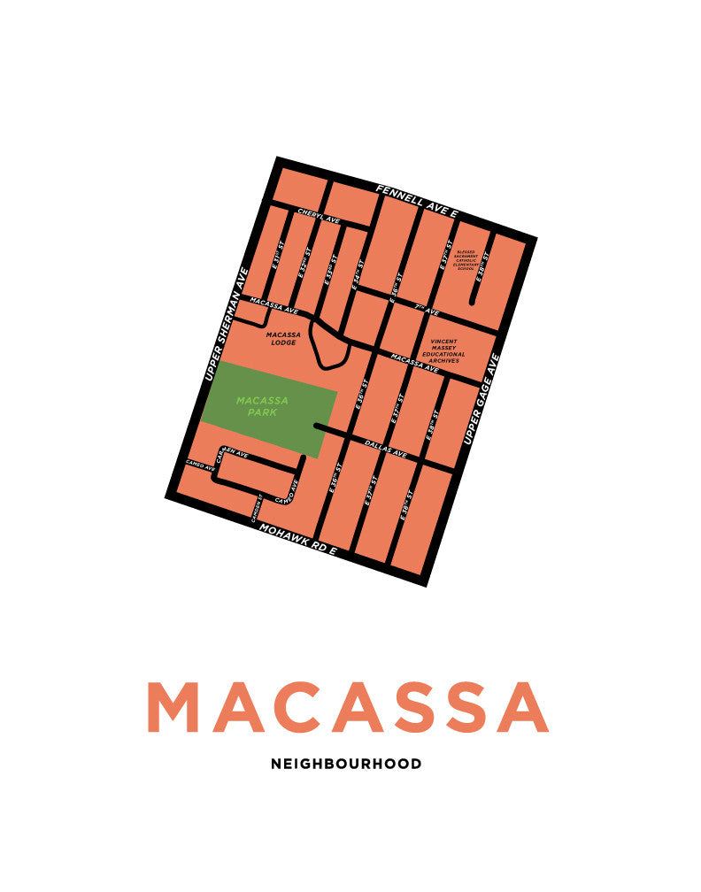 Macassa Neighbourhood Map